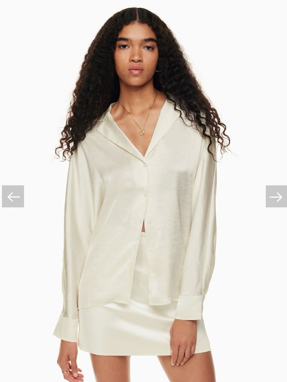 Aritzia Wilfred Freeform Satin Button Up - Size S